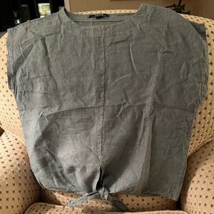 Charlie B women’s olive linen top shirt